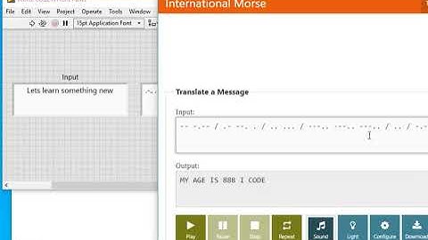 LV6 Morse Code Decoding and Encoding in LabVIEW