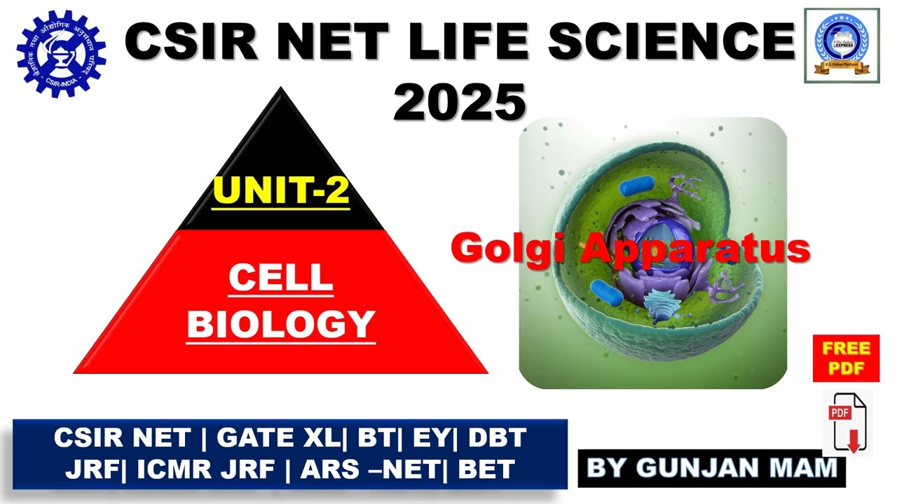 CSIR NET LIFE SCIENCE CELL BIOLOGY |CELL BIOLGY LECTURE FOR CSIR NET |CELL BIOLOGY CSIR NET L.SCIEN.