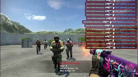 Aim challenge vs 9 bots on csgohub