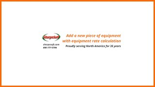 SharpeSoft: Add a new piece of equipment with equipment rate calculation