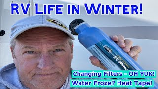 First Winter in RV! Installing Heat Tape! - YouTube