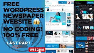 How to Create a Newspaper Style Blog Website in WordPress 2026| Last part