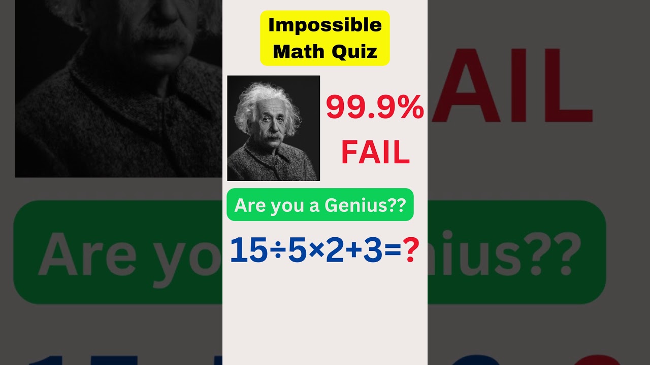 Impossible Math Quiz - Can you solve | Impossible | Challenge | Math | Quiz | Riddle | Test
