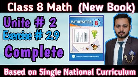 Class 8th Math New book Exercise 2.9 Complete|8th Math New book 2023-24 |8 class math#8thclass