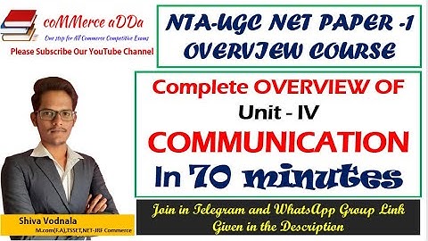 Full Revision of Communication - NTA-UGC NET Paper-1