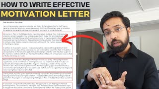 How To Write Motivation Letter Complete Guide