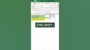 ✅ Learn how to quickly enter current date and time in Microsoft Excel #shorts
