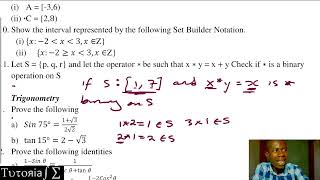 Binary operations (Set Theory)