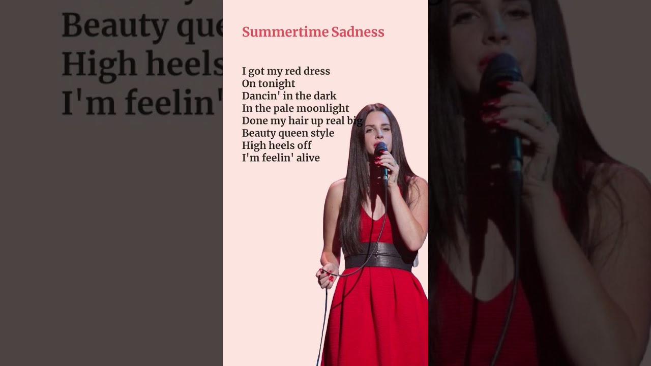 Summertime Sadness Short Lyrics - Lana Del Rey #love #music #pop  #everysummertime - YouTube