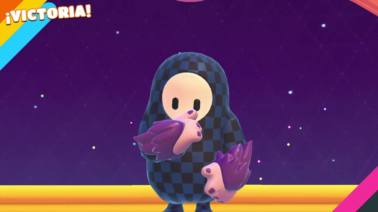 Fall Guys gameplay español primer puesto oro hexagonía