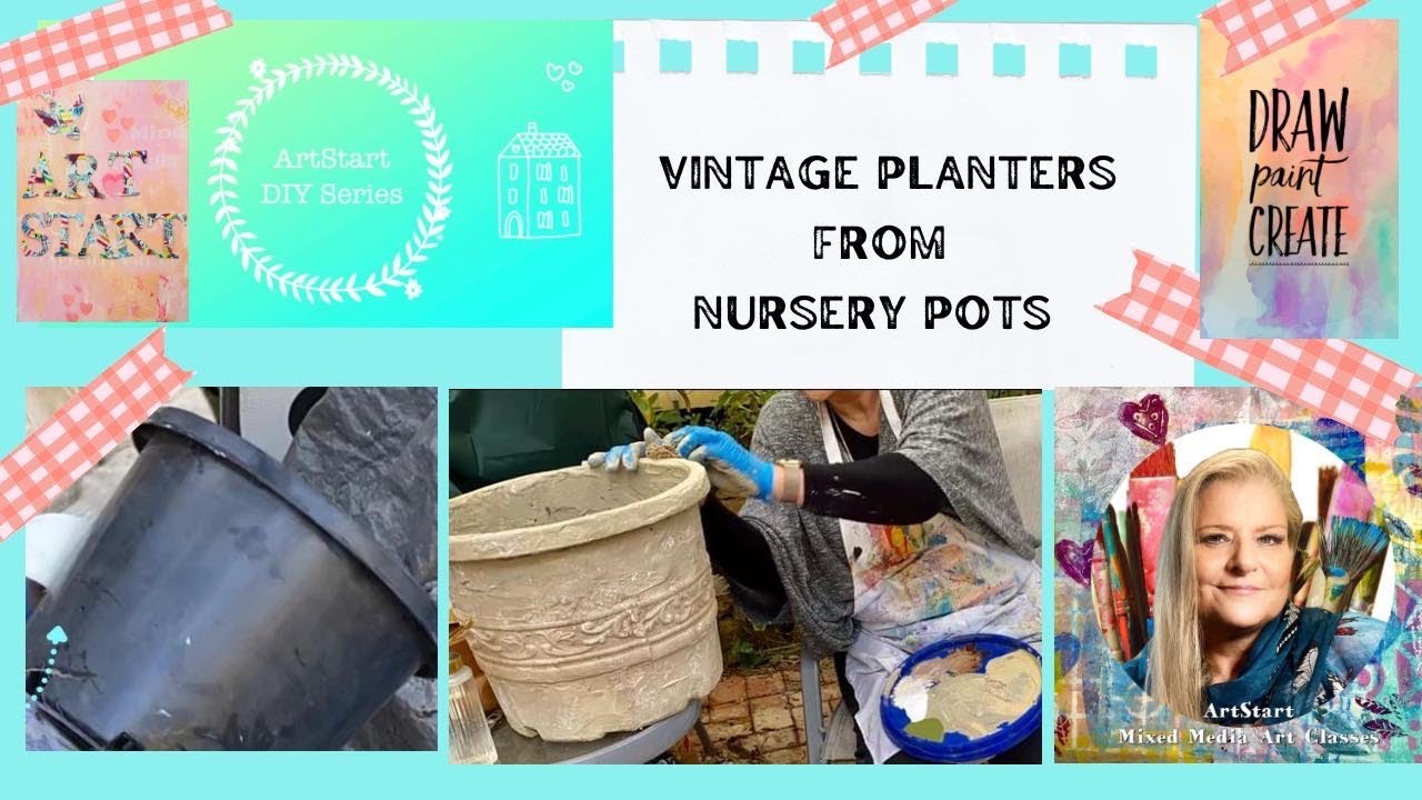 9 Tips to Make Vintage Planter Pots from Black Nursery Pots ArtStart