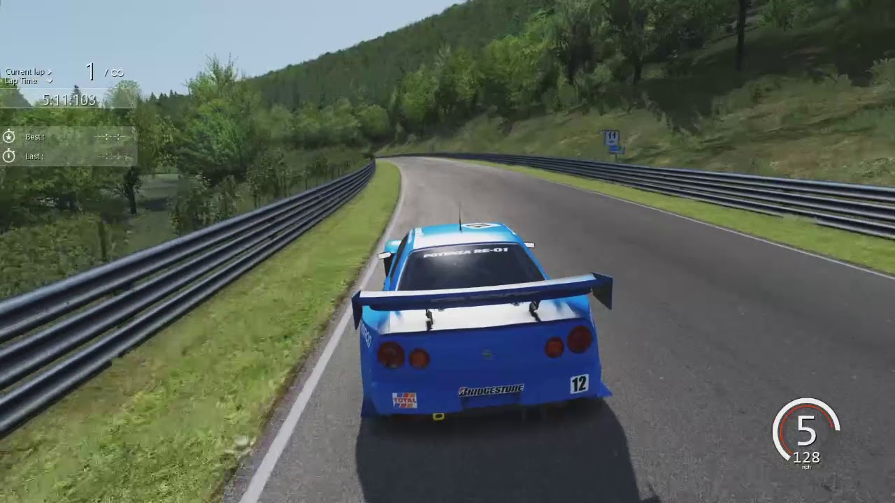 assetto corsa nissan skyline bnr34 nismo jgtc gt500 2003 (pc) - YouTube