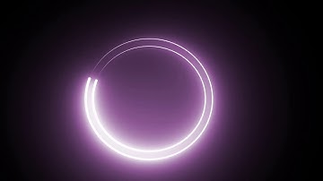 Beautiful Round Shape Neon Light Glowing LIGHT | Double Lines Round Shape | After Effects LOOP VIDEO