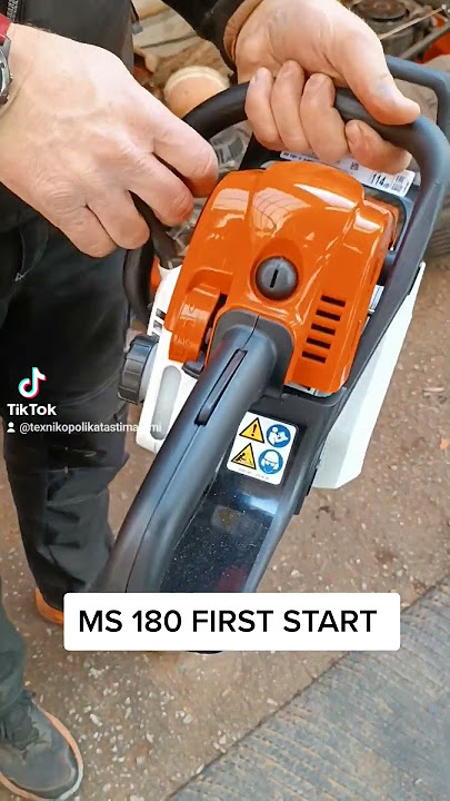 Brand new STIHL MS 180 first start!!! #stihlchainsaw #stihl