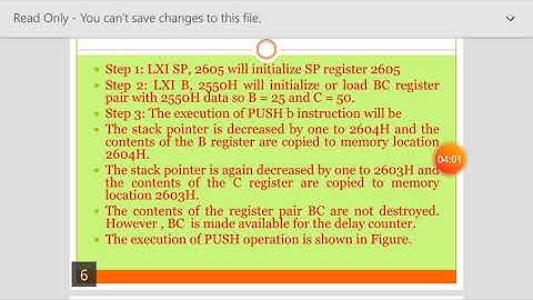 Stack in 8085 microprocessor