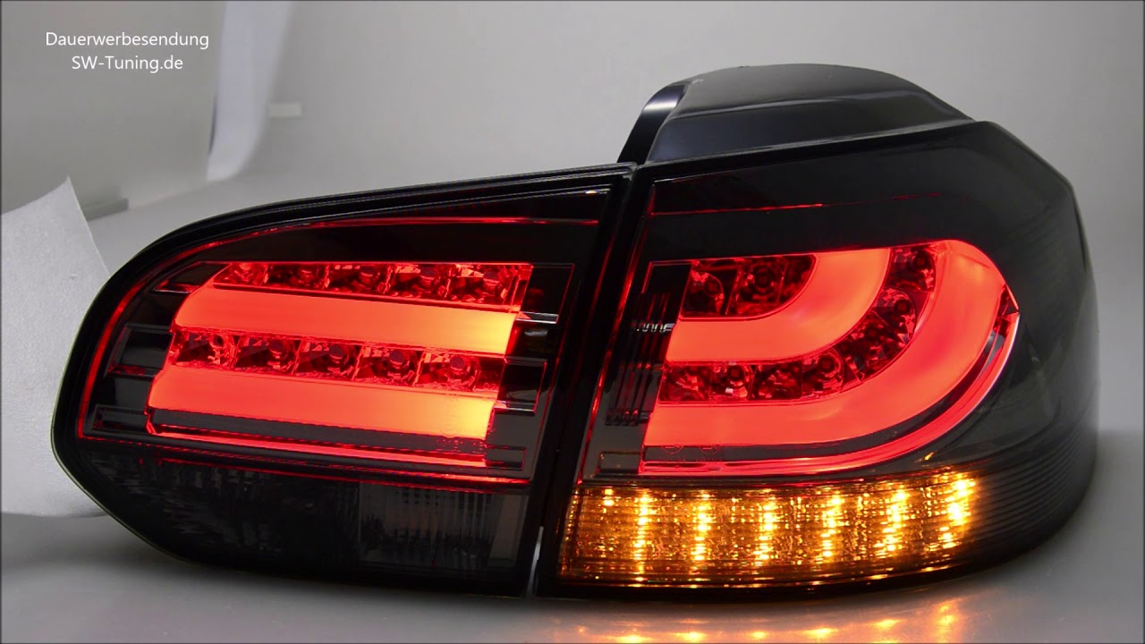 SW-Celi LED taillights for VW Golf VI 08-12 smoke Lightbar with