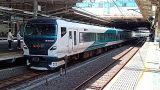 E257系2000番台NA-12編成 臨時特急踊り子63号伊豆急下田行(8063M) 「鉄道唱歌Ver.A」1コーラスし品川駅12番線発車 2024,5/3 #e257系2000番台