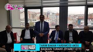Bakan Yardimcisi Aksu Başkan Turani Zi̇yaret Etti̇