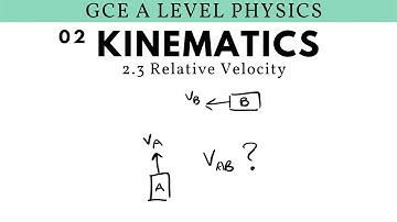 GCE A Level Physics | Relative Velocity (Kinematics Chapter)