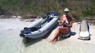 Sea Eagle 435 Paddle Ski Catamaran Inflatable Kayak with Pro Package