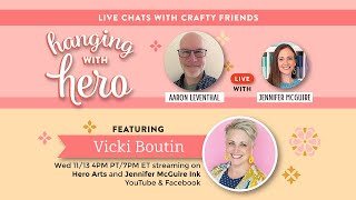 LIVE REPLAY: Hanging With Hero With Vicki Boutin
Join co-hosts Aaron Leventhal and Jennifer McGuire as they continue Hero Arts 50th anniversary celebration with a LIVE series of chats with crafty friends. This week is a special week, as the big news will be the topic of discussion. We will be joined by Vicki Boutin!
SAVE BIG! Hero Arts Last Chance products: https://jmink.me/3UOrCKN
Vicki Boutin:
https://vickiboutin.com/
https://www.youtube.com/c/VickiBoutin
https://www.instagram.com/vickiboutin/?hl=en LIVE REPLAY: Hanging With Hero With Vicki Boutin