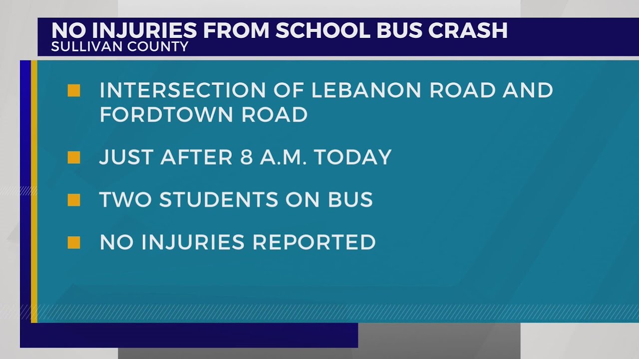 No students injured after Sullivan Co. school bus crash - YouTube