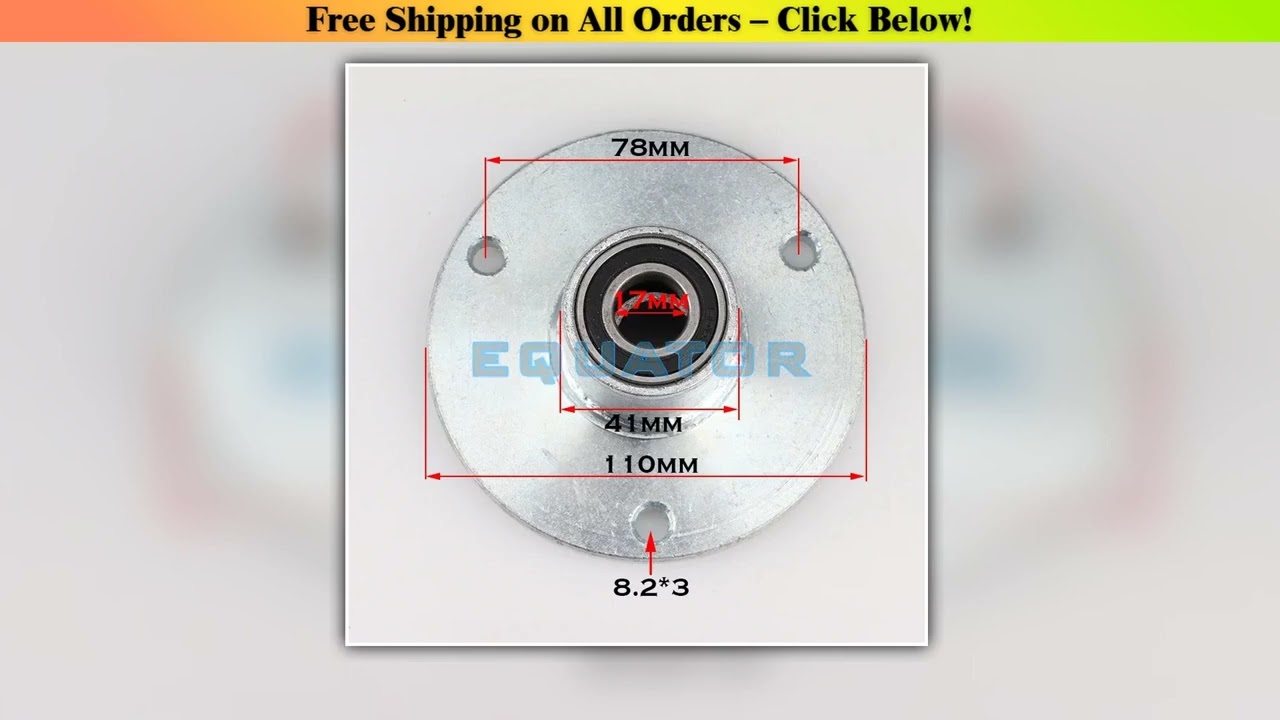 a pair 6 inch 17mm Front Wheel Hub With Bearing Seal Fit For DIY China 110cc 168