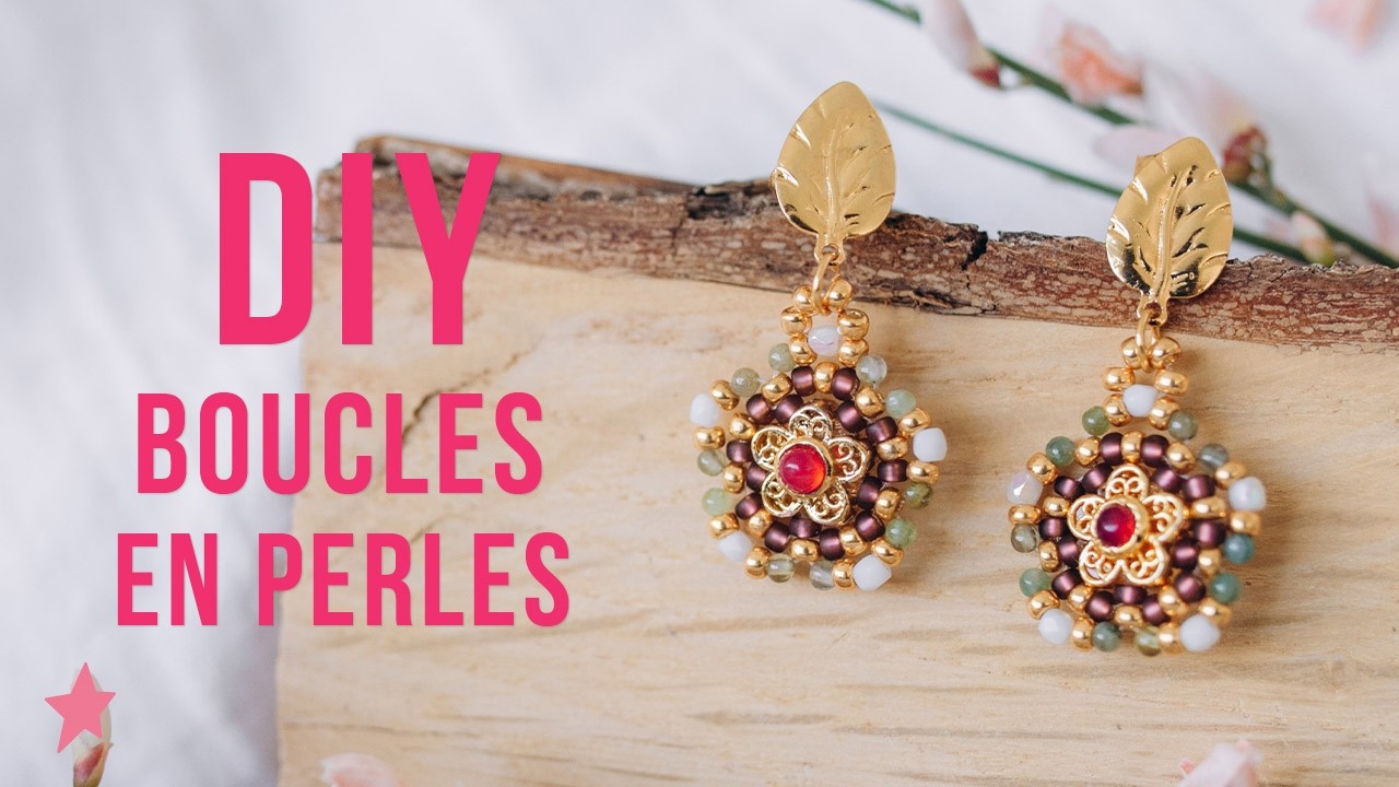 Ensemble Bracelet Et Boucles D'Oreilles En Perles De Rocaille Fuchsia - Marque GNW - Neuf Avec Étiquettes