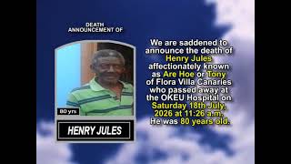Henry Jules ~ Short Obituary