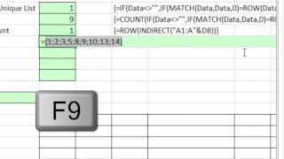 Excel Magic Trick 1313  Array Formula to Create Sorted Unique List in Cell  HUGE Formula  TEXTJOIN