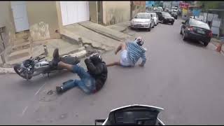 Brazilian Police Motorcyclist Chase