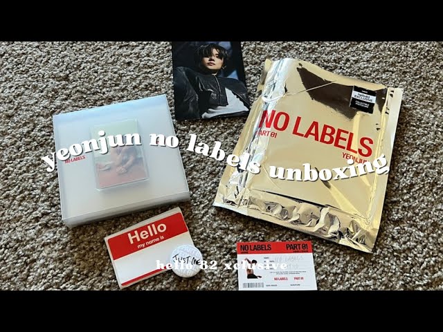 Unboxing tomorrow by together (txt) yeonjun first solo no labels