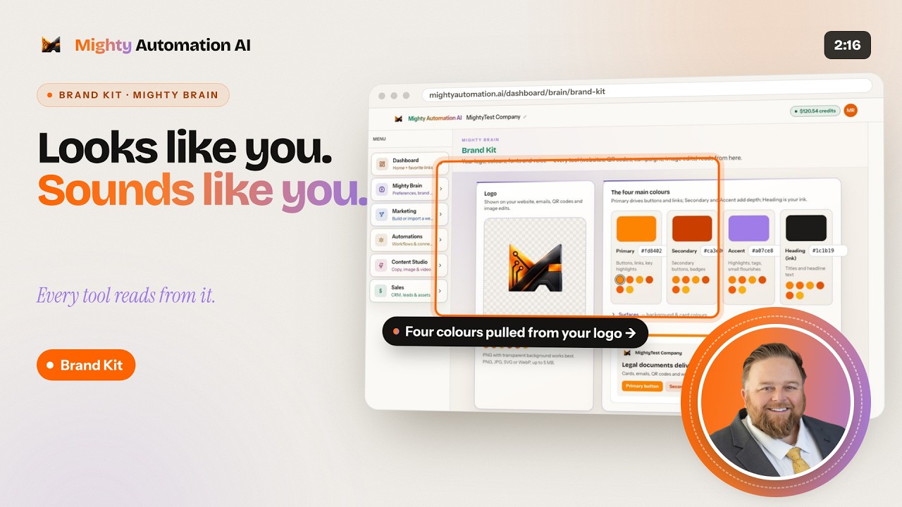 Brand Kit: Upload a Logo, Get Your Colours, Fonts and Voice in Every Tool Automatically — video thumbnail