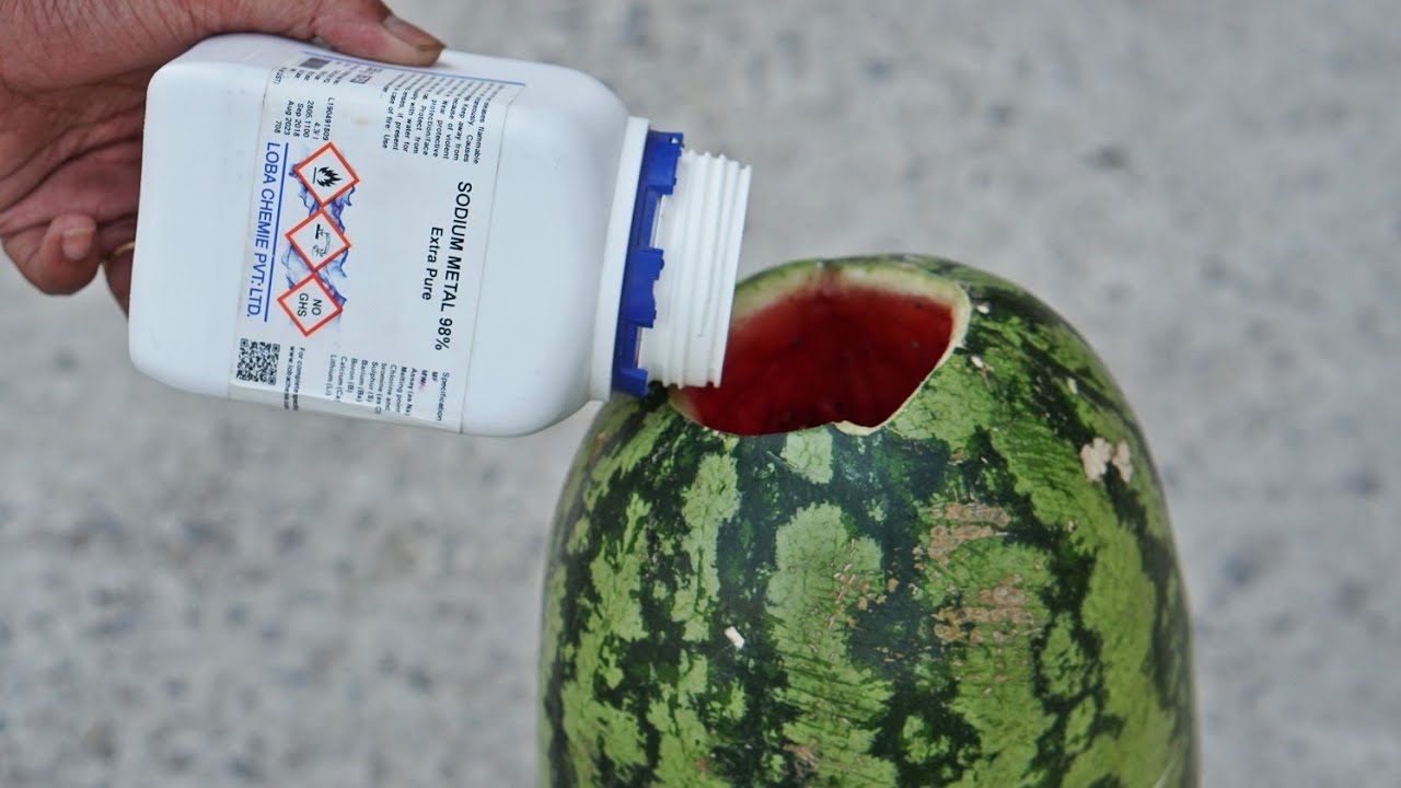 WATERMELON VS SODIUM METAL तरबूज मे सोडियम YouTube