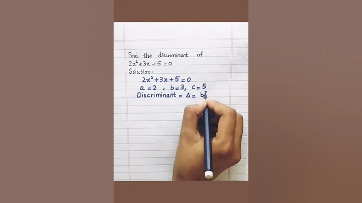 Discriminant of a given quadratic equation #shorts - DayDayNews