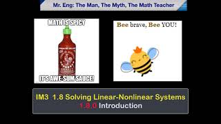IM3 1.8.0 Introduction to Solving Linear-Nonlinear Systems