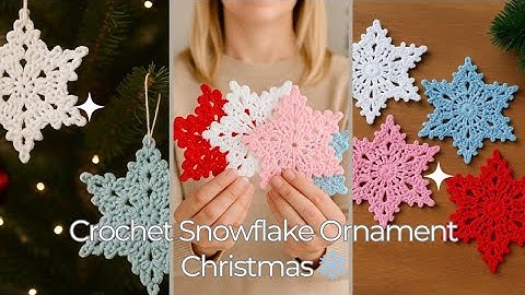 ❄️ Very Easy Crochet Snowflake Ornament 🎄✨ Learn how to make beautiful Christmas crochet snowflake 