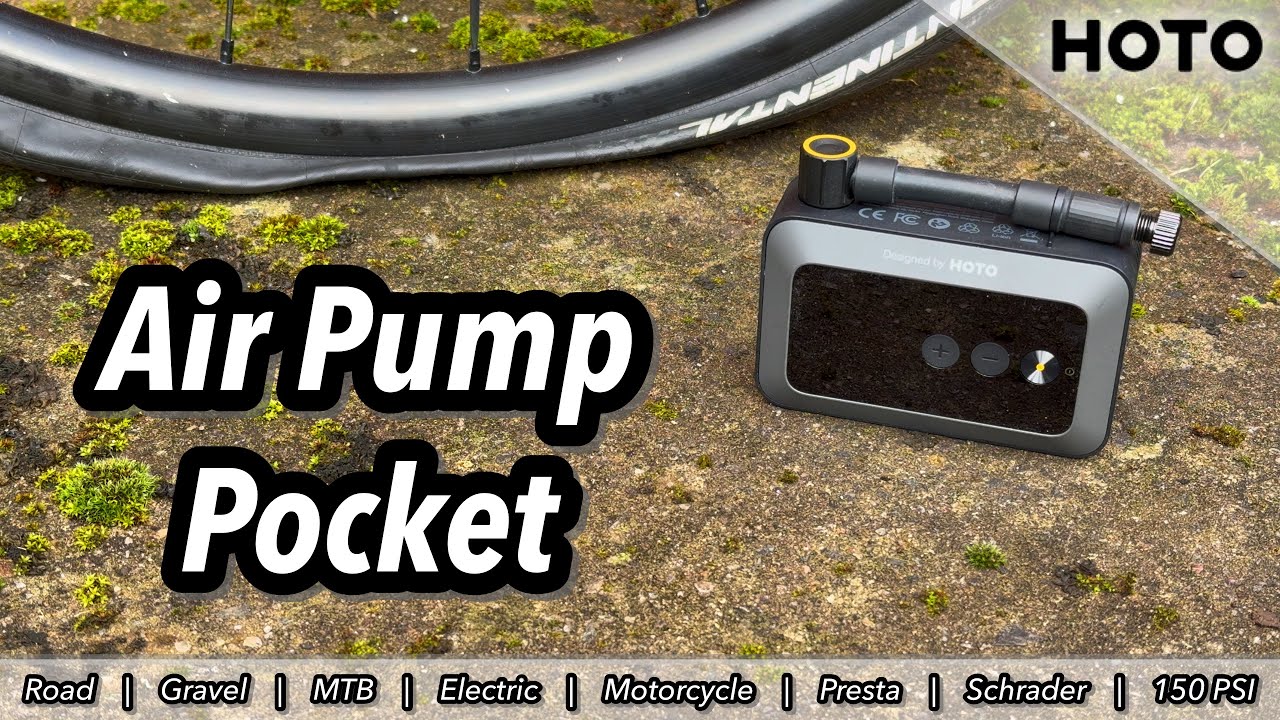 HOTO Air Pump Pocket - 150 PSI max bicycles road gravel MTB electric motorcycle presta schrader Emtb