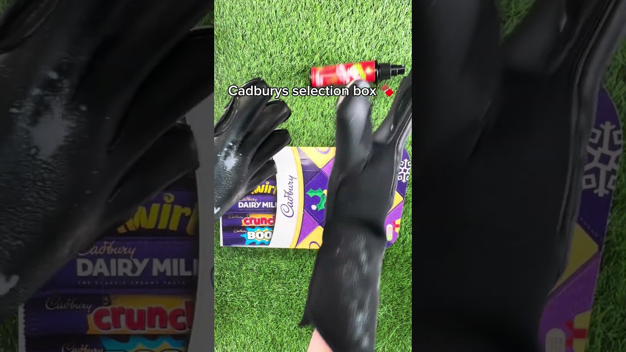 Will it stick?! - Cadburys selection box 🍫 #goalkeeper #football #fyp #asmr #chocolate #christmas