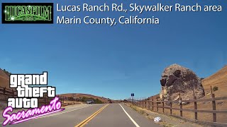Dashcam: Driving Lucas Valley Rd. past Skywalker Ranch, Marin County, CA