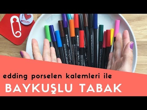 Porselen Tabak Boyama - Baykuş Desenli Tabak Boyama - Porselen Kalemi Nasıl Kullanılır? | 10marifet