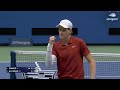 Jannik Sinner Hits Incredible Jumping Backhand Winner | 2025 US Open