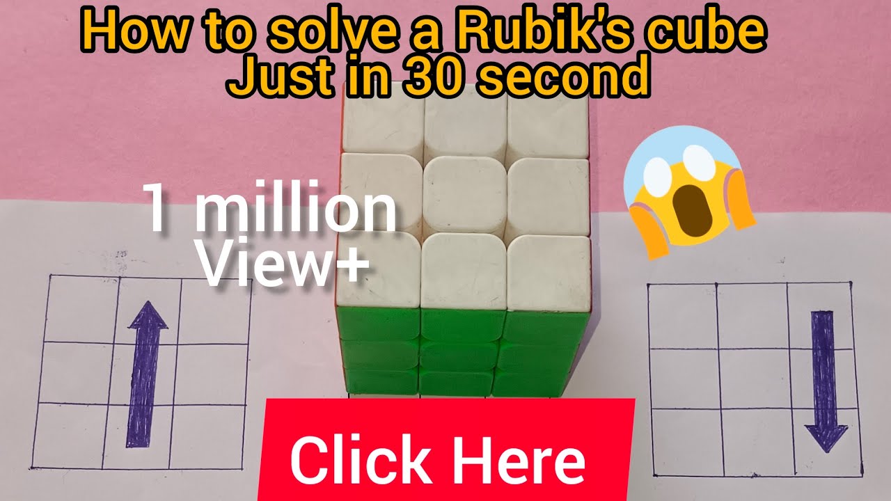 How to solve a 3*3 Rubik's cube || less solve Rubik's cube #rubikscube ...