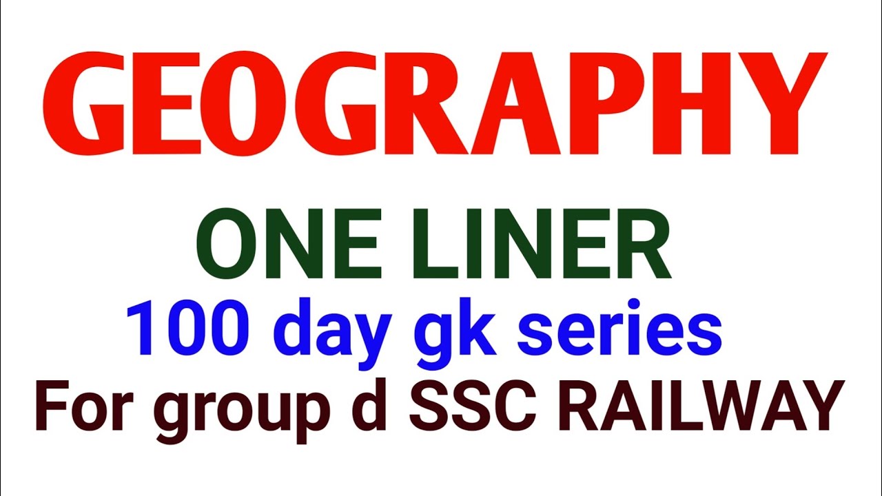 Geography one liner / geography questions and answers one liner gk in