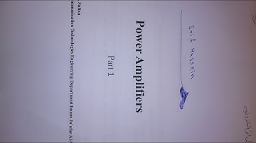 power Amplifier part1 //Amplifier Effciency //المثال الرابع //هندسة اتصالات المرحلة الثانية