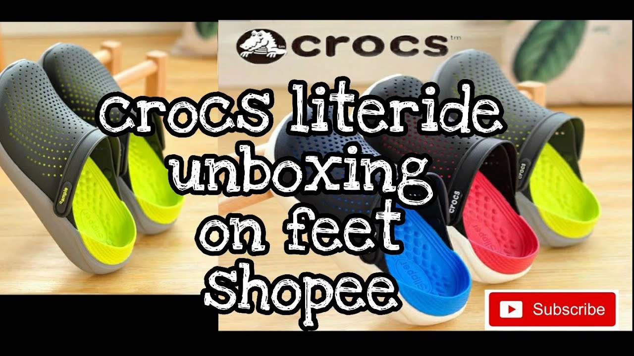 crocs literide on feet