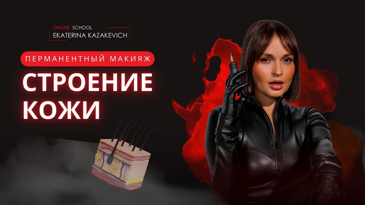 СТРОЕНИЕ КОЖИ. ПЕРМАНЕНТНЫЙ МАКИЯЖ С НУЛЯ. ЕКАТЕРИНА КАЗАКЕВИЧ