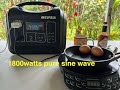 OUPES &amp; Eggs 1800W pure sine wave portable power station with NuWave induction cooktop