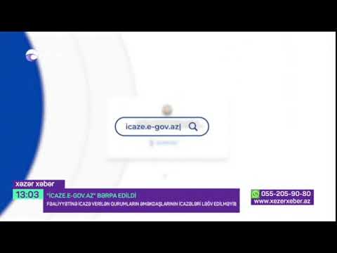 icaze.e-gov.az portalının fəaliyyəti yenidən aktivləşdirilib - Xəzər TV 05.06.2020