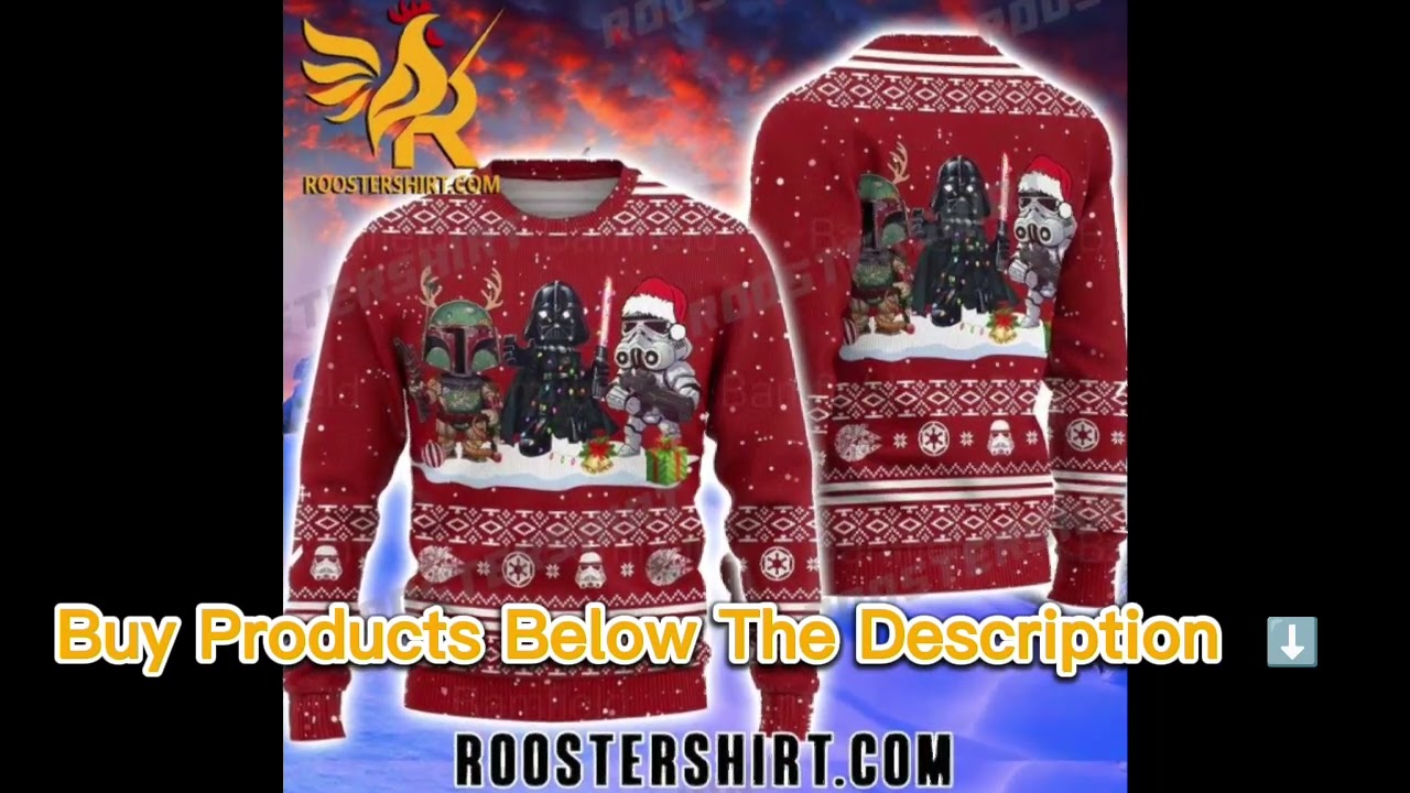 BUY NOW Xmas Darth Vader And Stormtroopers And Boba Fett Star Wars Ugly Christmas Sweater